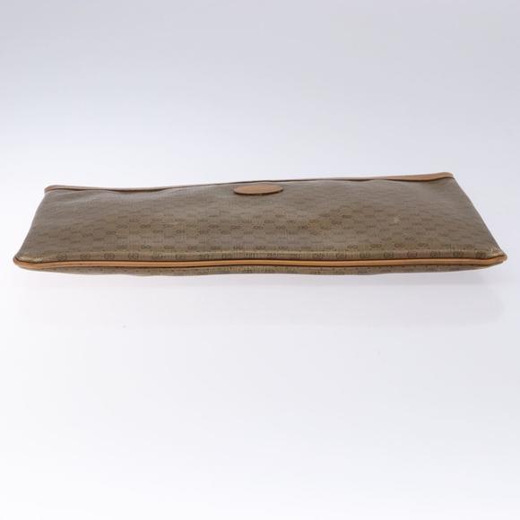 GUCCI Micro GG Supreme Clutch Bag PVC Beige 017 123 0025 Auth gh252